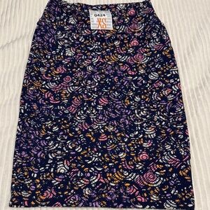 Navy Purple Pink Patterned Women's Pencil Skirt versatile multipurpose